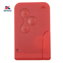 KEYECU Replacement Red Remote Car Key Fob 3 Button 433MHz PCF7947 for Renault 2003-2008 Megane Scenic ,2006-2012 Clio 2024 - buy cheap