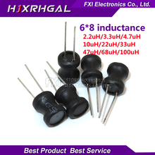 10pcs Unshielded Wirewound DIP power Inductor 0608(6*8mm) 2.2uH 3.3uH 4.7uH 10uH 22uH 33uH 47uH 68uH 100uH  I-shaped inductance 2024 - buy cheap