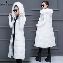 PinkyIsBlack 2019 Winter Jacket Women Fur Hooded Parkas Long Coats Cotton Padded Winter Coat Women Warm Thicken Jaqueta Feminina 2024 - buy cheap