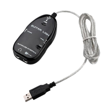 Adaptador de cabo de interface guitarra para usb, cabo adaptador mac/pc gravação de cd 2024 - compre barato