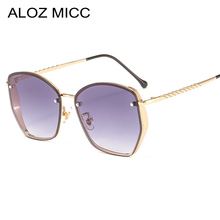 ALOZ MICC Women Square Rimless Sunglasses for Men 2019 Brand Designer Fashion Glasses Female Metal Eyewear Shades Q317 2024 - buy cheap