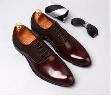 Мужские туфли-оксфорды из натуральной кожи, 2 цвета 2022 - купить недорого