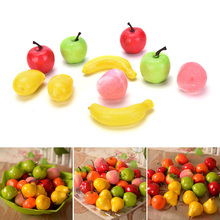 Fruta decorativa artificiales de plástico, frutas artificiales, verduras, plátano, manzana 2024 - compra barato