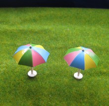 CSTYS87 10pcs Colorful umbrellas parasol for Model Train Layout 1:87 HO OO Scale 2024 - buy cheap