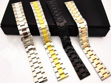 1pcs alta qualidade 18mm 20mm 22mm 24mm aço inoxidável sólido relógio 304 pulseira de relógio homens e mulheres pulseiras de relógio-wbtmaterial 2024 - compre barato