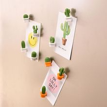 6pcs Fridge Magnets Cute Succulent Plant Magnet Button Cactus Refrigerator Message Sticker Magn Funny Children Birthday Gift 2024 - buy cheap