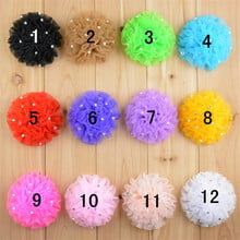 20pcs/lot 12 Color U Pick 3.5 Inch Chiffon Gauze Rose Flowers With Rhinestone Boutique Hair Accessories DIY Supplies TH24 2024 - buy cheap