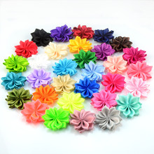 300pcs/Lot 32 Color U Pick 4.5cm Petite Pointed Petal Satin Ribbon Flowers Unfinished DIY Craft Girls Hair Accessories TH218 2024 - buy cheap