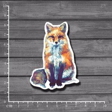 Exclusive Lovely hand-painted Fox On Notebook Sticker Car Styling Laptop Fridge Home Decor Decal For Kids Toys Stickers[Single] 2024 - buy cheap