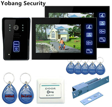Yobang Segurança 2*7 polegadas LCD Indoor IR LED Câmera Ao Ar Livre Com Fio de Vídeo Campainha do Interfone Intercom Sistema de Visão Noturna 2024 - compre barato