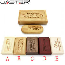 JASTER( free LOGO) Wooden usb + Box pen drive 8GB 16gb 32gb usb Flash Drive Memory Stick LOGO customer wedding Gift 2024 - buy cheap