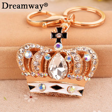 crystal crown keychain metal prince cross key rings for key hanger luxury key chain charm pendant best gift free shipping 2024 - buy cheap