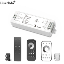 Lisxchda LED Dimmer 12V 5V 24V 36V 8A PWM Wireless RF LED Dimmer Switch ON OFF with 2.4G Remote for Single Color LED Strip Light 2024 - купить недорого