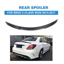 Carbon Fiber Rear Spoiler Trunk Boot Lip Wing for Benz W205 4 Door Sedan C180 C200 C250 C300 C400 C63 AMG 2014 -2017 Car Sticker 2024 - buy cheap