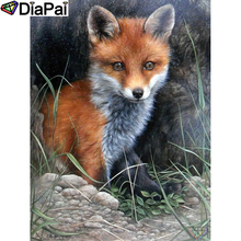 DIAPAI Diamond Painting 5D DIY 100% Full Square/Round Drill "Animal fox" Diamond Embroidery Cross Stitch 3D Decor A22688 2024 - buy cheap