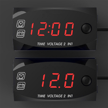 New TIME VOLTAGE 2 in 1 Car LCD Digital Electronic Clock Car Voltmeter 2024 - buy cheap