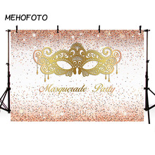 Masquerade Photography Backdrops Golden Mask Photo Background for Birthday Party Banner Decorations Backdrop 2024 - buy cheap