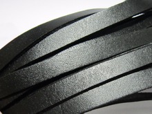 10x2mm Genuine leather cord Flat leather cord Black leather wrap strip 2024 - buy cheap