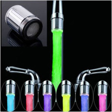 7 Colors RGB Changing Glow LED Water Faucet Stream Light Shower Tap Head Kitchen Pressure Sensor Bathroom Accessory 2024 - buy cheap