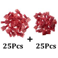 50pcs Red Female & Male Insulated Wire Crimp Terminals Connectors Kit Wiring Spade 2024 - buy cheap