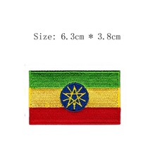 Etiópia 2.5 "largo bordado bandeira remendo addis abeba emblema atacado frete grátis ferro costurar peito esquerdo para motocicleta emblemas 2024 - compre barato