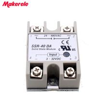 24V-380V 40A 250V SSR-40DA Solid State Relay Module 3-32V DC To AC SSR-40 DA SSR 40A Makerele 2024 - buy cheap