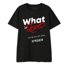 Camiseta de manga corta holgada unisex, nombre de miembro con estampado de "what is love", cuello redondo, para verano 2024 - compra barato