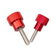 1Pcs M4 Aluminum Alloy handle Stainless steel Knurled Hand Screws High head Step Screw bolt 8mm-48mm L red 2024 - buy cheap