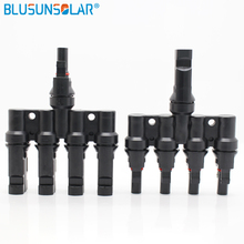 2 pairs/lot TUV Solar Connector IP67 4 to 1 solar T-branch Connector For Solar System 2024 - buy cheap