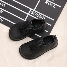 New Childrens Shoes Genuine Leather Shoes Black Boys Student Shoes Casual Kids Shoes Slip on School Flats Chaussure Fille Enfant 2024 - buy cheap