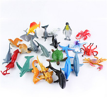 24pcs/lot Sea Life Model Toys PVC 4-7cm Pool Fish Toy Marine Animals Figure Gift For Children Kids Early Education Toys 2024 - buy cheap