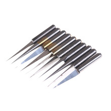 10Pcs 3.175mm 10 Degrees 0.1mm Carbide PCB Engraving Bits CNC Router Tool 2024 - buy cheap