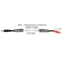 Relper-Lineso 100M 3.5mm to 2 RCA Extneder 2x Stereo DC3.5mm To 2 RCA Audio Balun Extension cable Over Cat5/6 100M/300ft 2024 - buy cheap