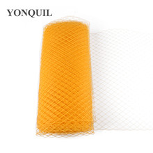 25Cm Yellow Birdcage Veils for Fascinators Bridal Wedding Hair Accessories Millinery Hat DIY Party Headwear or Multiple Color 2024 - buy cheap