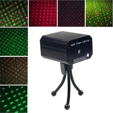 Luz led para festa disco, laser, ativado por som vermelho e verde, efeito de iluminação para palco, natal, festa, clube, laser 2024 - compre barato