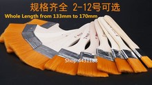 12Pcs/Set Nylon Oil Paint Brush  Painting Brush Wall Decor With Wood Handles Paint Brush Hand Tools Sets 2024 - buy cheap