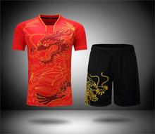 Roupas de tênis de mesa da equipe china, conjunto de treinamento de pingue-pongue, uniforme, feminino e masculino 2024 - compre barato