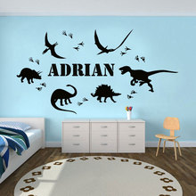 Pegatina de vinilo con huella de dinosaurio Parque Jurásico para decoración del hogar, calcomanía extraíble personalizada para habitación de niños, Mural DIY NR29 2024 - compra barato