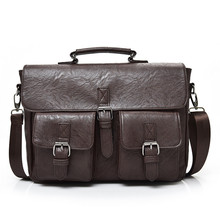 Портфель Maletin мужской кожаный, сумка для ноутбука 14-15 дюймов, вместительный саквояж, мессенджер в деловом стиле 2024 - купить недорого