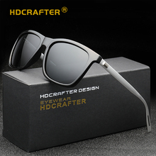 HDCRAFTER-gafas de sol de aluminio y magnesio para hombre y mujer, lentes polarizadas cuadradas Retro, marca 2024 - compra barato