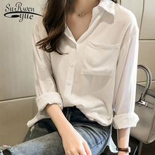 Fashion Woman Blouses 2021 Long Sleeve Women Shirts Office Work Wear White Blouse Shirt Plus Size Women Tops Blusas 2071 50 2024 - buy cheap