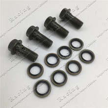 Motorcycle parts oil cooler adapter oil cooler fittings screw brake M8 or M10 screws with gasket oil cooler line bolts screws 2024 - buy cheap