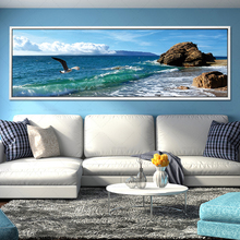Pinturas en lienzo para sala de estar, imágenes modulares de alta definición, carteles de paisaje marino de playa con Isla de mar azul, Arte de la pared Decoración del hogar, 1 pieza 2024 - compra barato