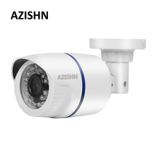 Câmera de vigilância azishn h.265 + 2.8mm de largura, câmera 1080ponvif p2p detecção de movimento alerta de e-mail xmeye dc12v/poe48v cctv área externa 2024 - compre barato