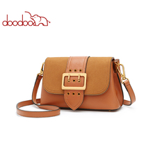 DOODOO Women Bag Female Shoulder Crossbody Bags Ladies Artificial Leather Wide Strap Lock Decoration 2019 Small Messenger Bags 2024 - buy cheap