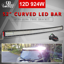 CO LIGHT 22" 32" 42" 52" 12D Curved LED Work Light Combo Offroad Driving Led Bar 12V 24V Light Bar for 4X4 Lada Trucks ATV SUV 2024 - buy cheap