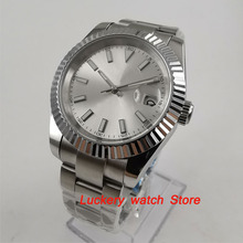 40mm Men's watch white dial Luminous saphire glass Miyota 8215 Movement Automatic Wristwatch 2024 - buy cheap