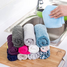 2pcs/set Random Color Household Kitchen Towels Absorbent Thicker Microfiber Wipe Table Kitchen Towel Cleaning Dish Washing Cloth 2024 - buy cheap