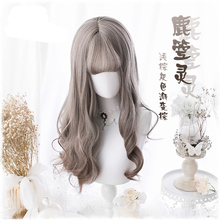 65cm Synthetic Long Wavy Lolita Wigs Brown Mixed Cosplay Wigs For Women Girls Heat Resistant Friber + Wig Cap 2024 - buy cheap