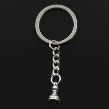 Fashion 30mm Key Ring Metal Key Chain Keychain Jewelry Antique Bronze Silver Color Plated Chess Pawn 14x8mm Pendant 2024 - buy cheap